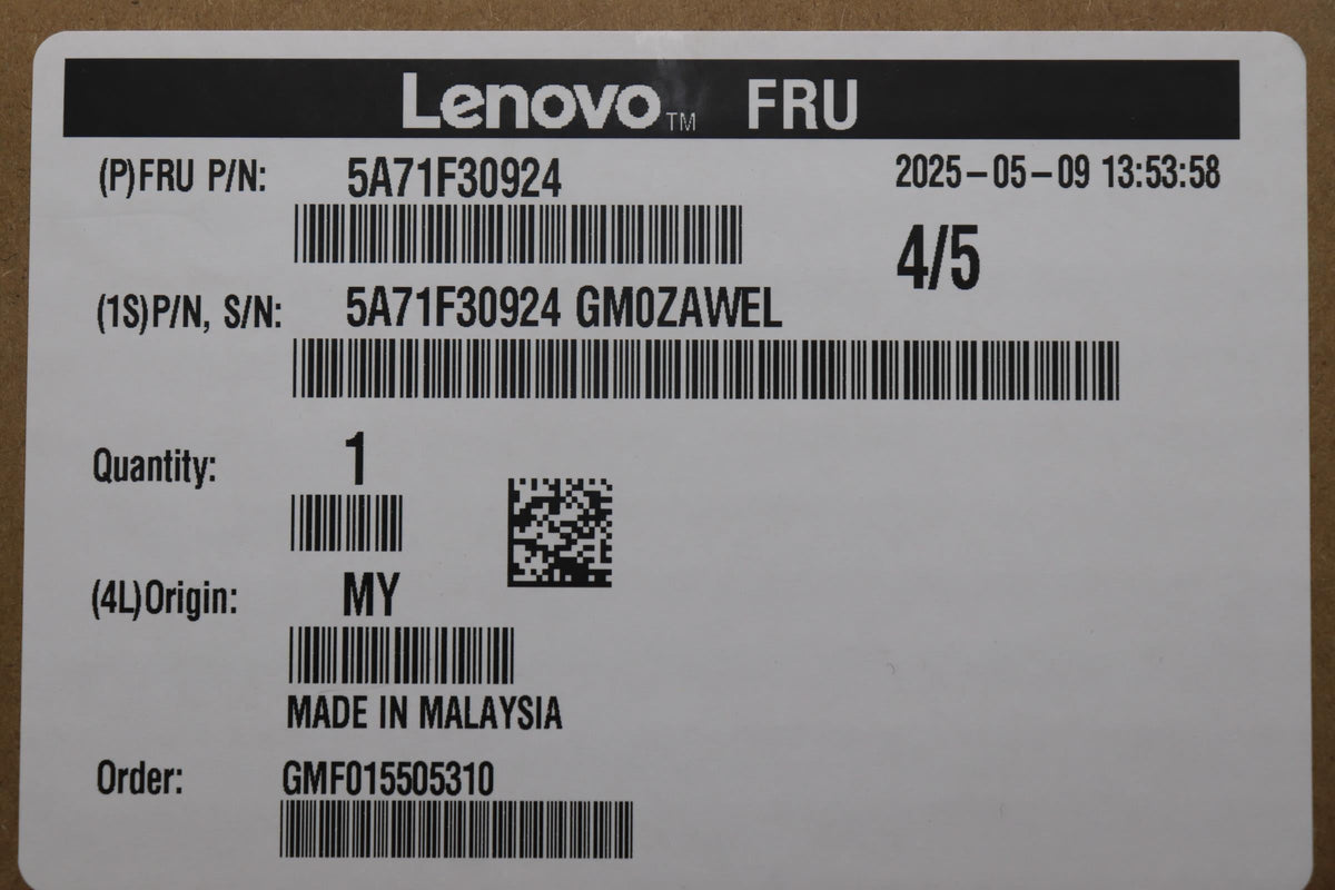 Lenovo ASM FRU 25G XXV710-DA2 Ethernet 5G Board 5A71F30924