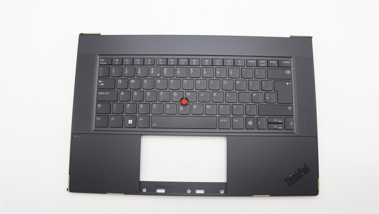Lenovo ThinkPad Z16 Gen 1 Keyboard Palmrest Top Cover UK Black 5M11J13376