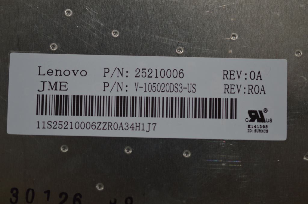 Lenovo JME A4W9 84KEY Blueblack KBD W8 US English Keyboard 25210006