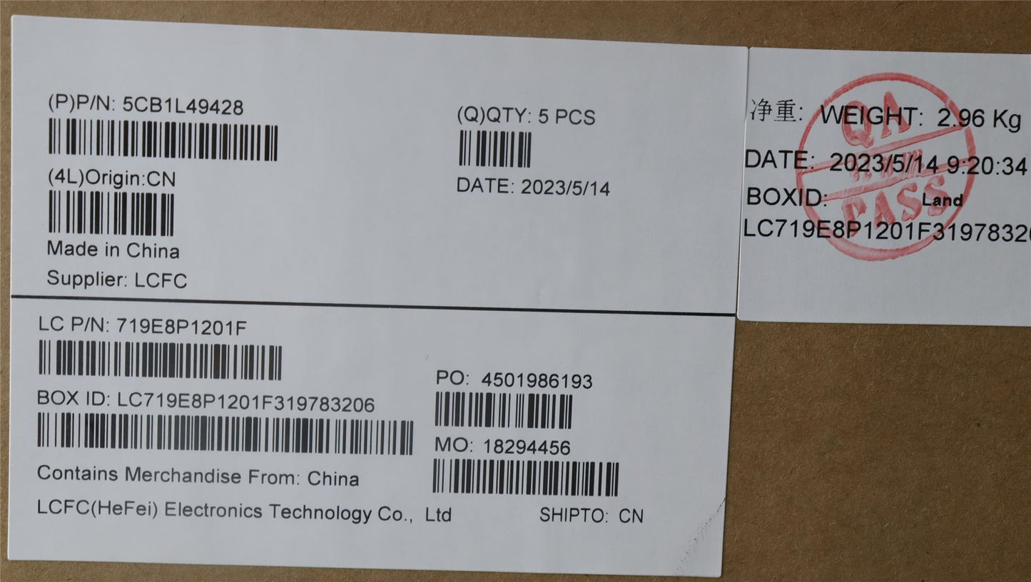 Lenovo Upper Case ASM_UKE L82X6 NFP AG BL 5CB1L49428