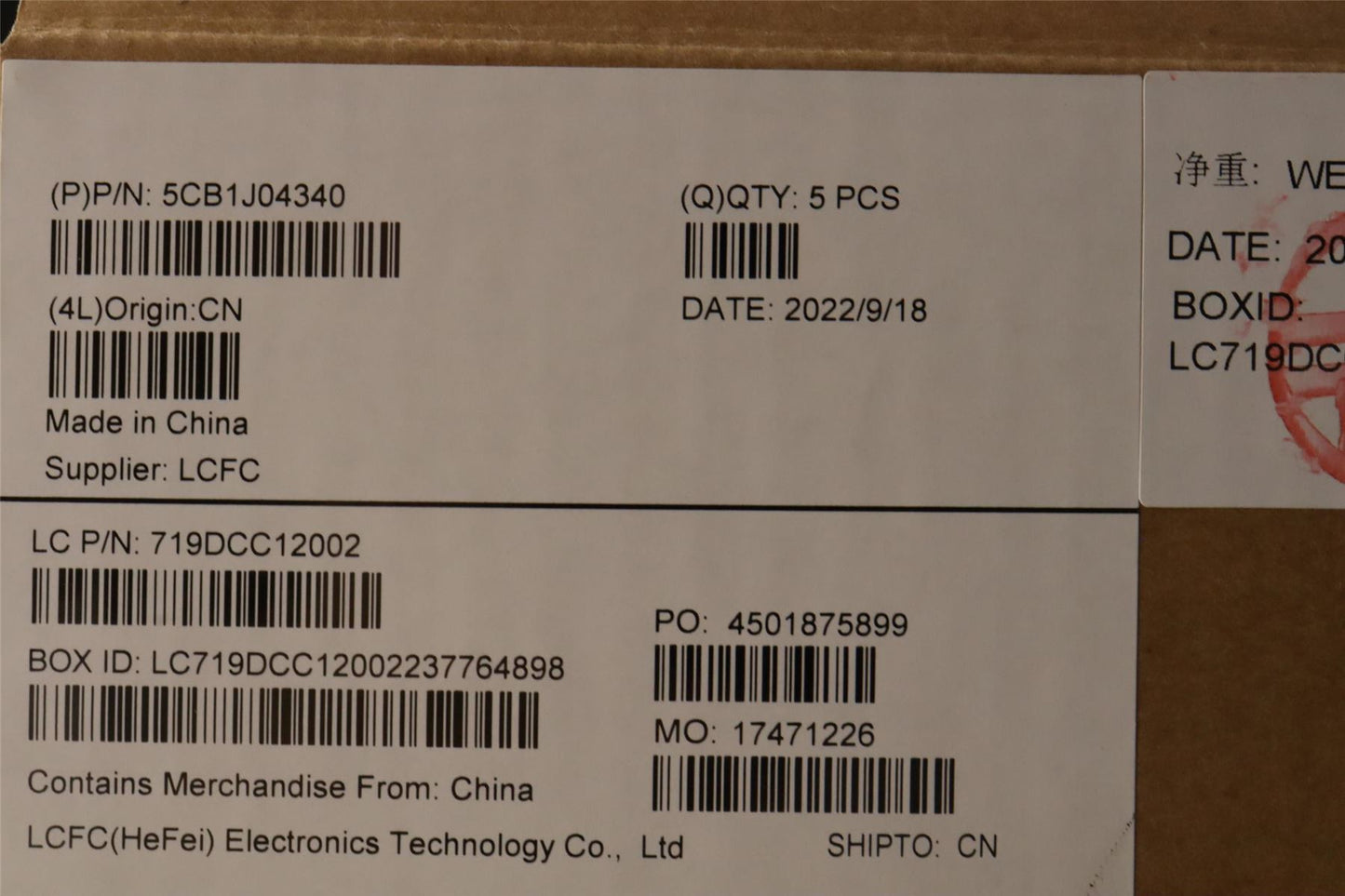 Lenovo Upper Case ASM_THAI L82TF RGBSG 5CB1J04340