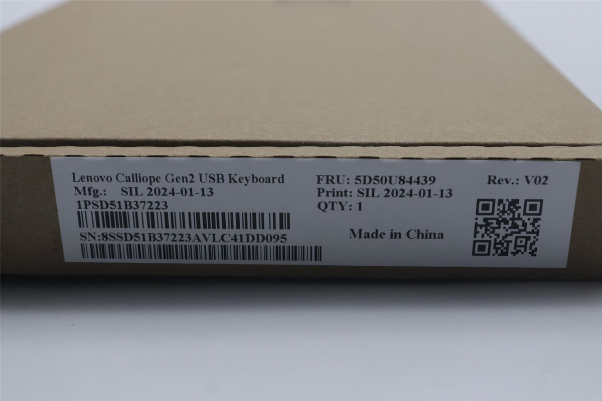 Lenovo DT_KYB USB Calliope KB BK BRL Brazilian Portuguese Keyboard 5D50U84439