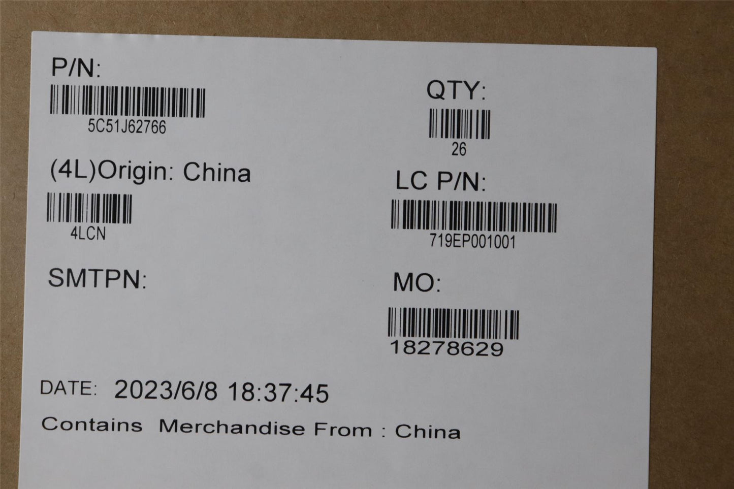 Lenovo PCBA IO/B NSF071 KP620 5C51J62766