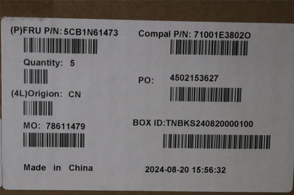 Lenovo Upper Case ASM_FRA C 83FD EB RGB 5CB1N61473