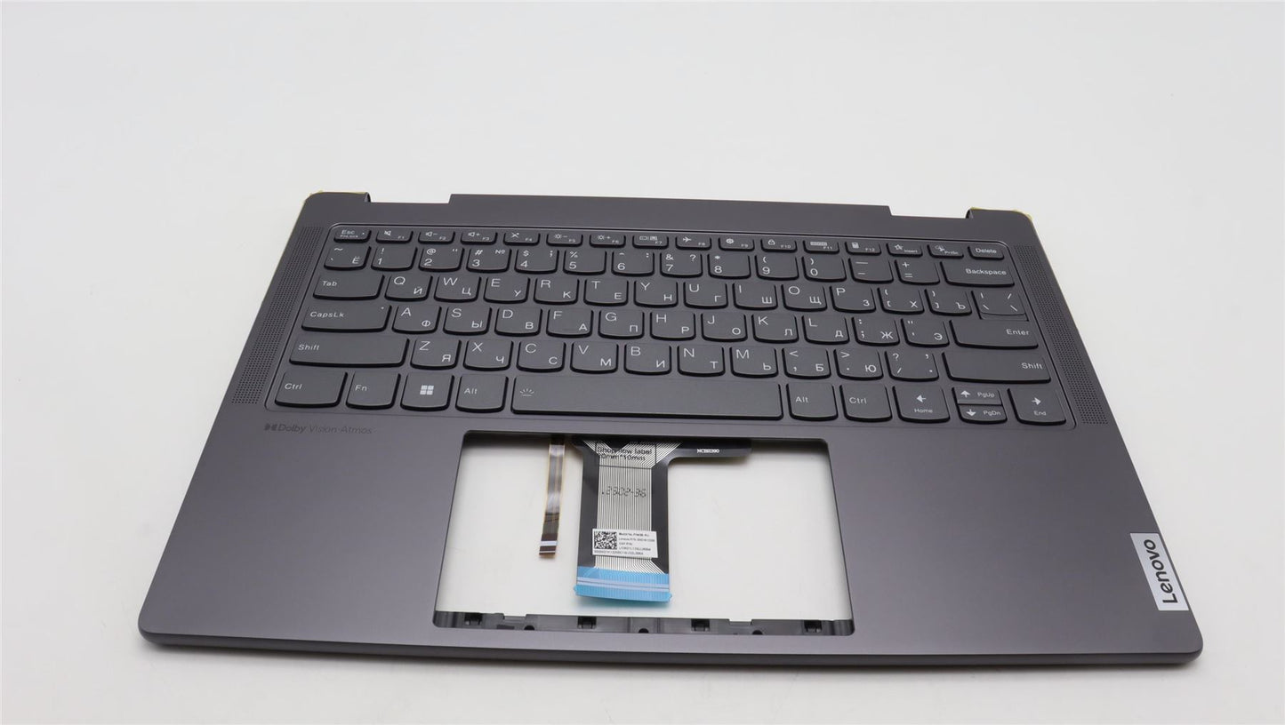 Lenovo Yoga 7 14ARP8 Keyboard Palmrest Top Cover Russian Storm Grey 5CB1L48261