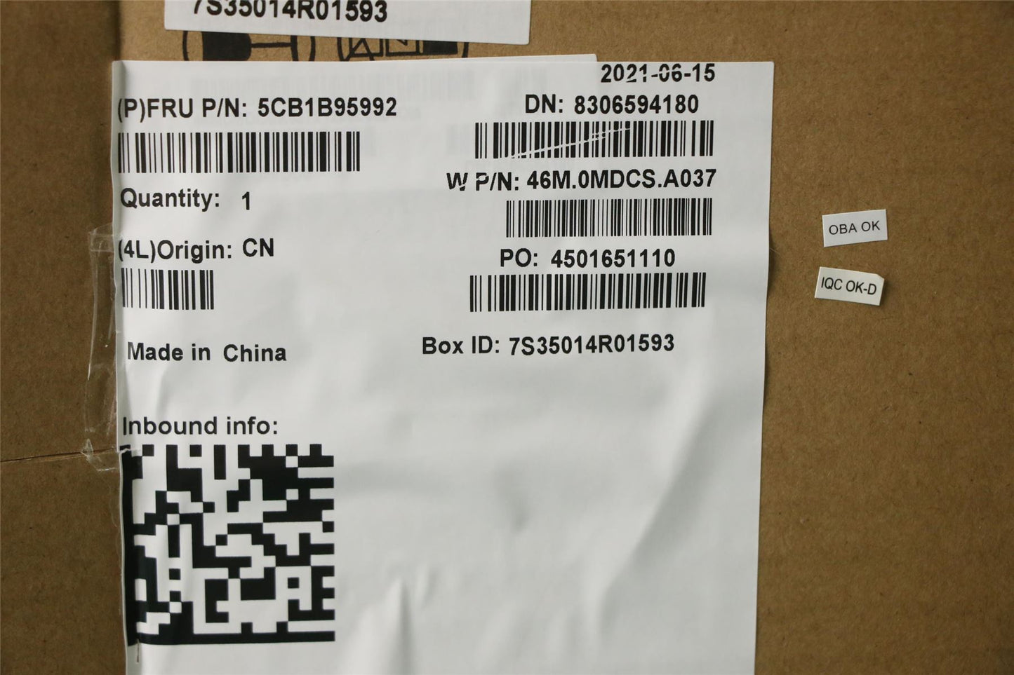 Lenovo Upper Case ASM_EURO ENG W 82HVBLPG 5CB1B95992