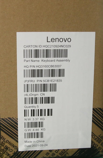 Lenovo Chromebook 100e 2nd 2 Keyboard Palmrest Top Cover US Black 5CB1E21835