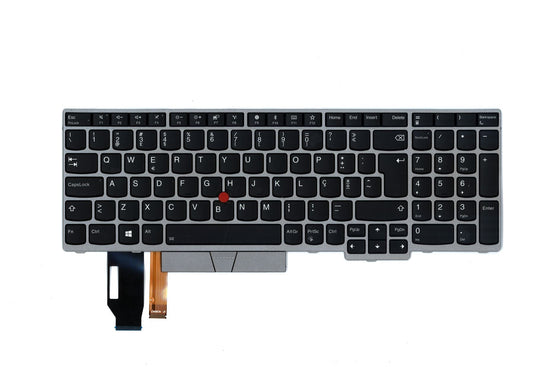 Lenovo ThinkPad E580 E590 Clavier Portugais Argent Rétroéclairé 01YN761