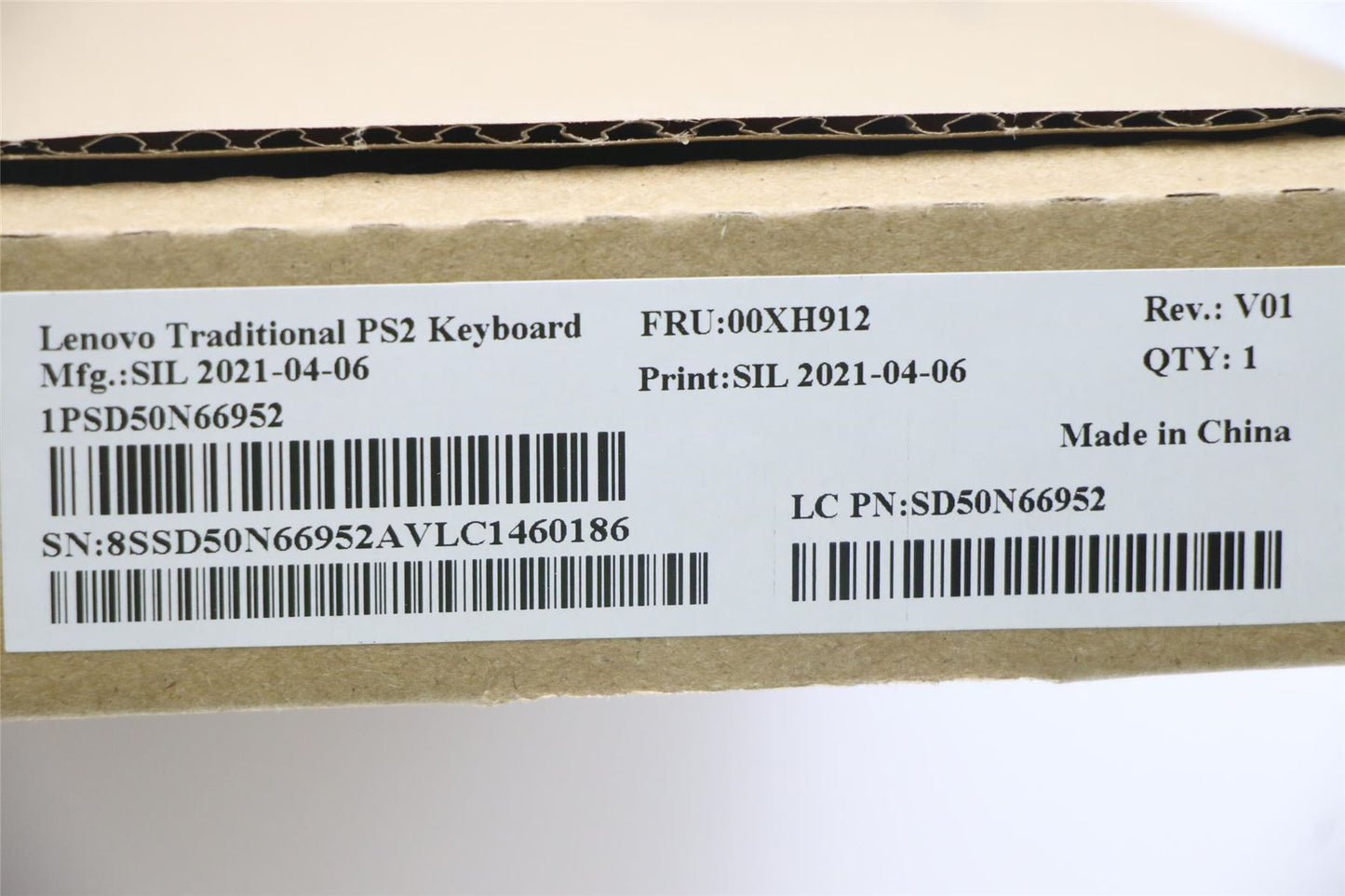 Lenovo PS2 TRDTNL KB BK 459 GRE/US 00XH912