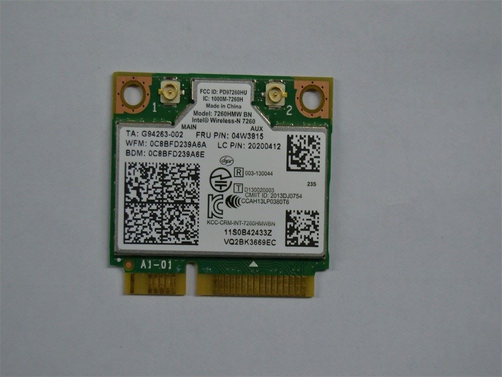 Lenovo 7260BN 2x2BN+BT HMC WiFi WLAN PCIe PCI Intel Board 20200412