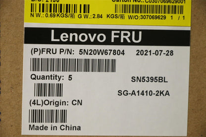 Lenovo ThinkPad L14 2 L14 Keyboard Danish Black Backlit 5N20W67804