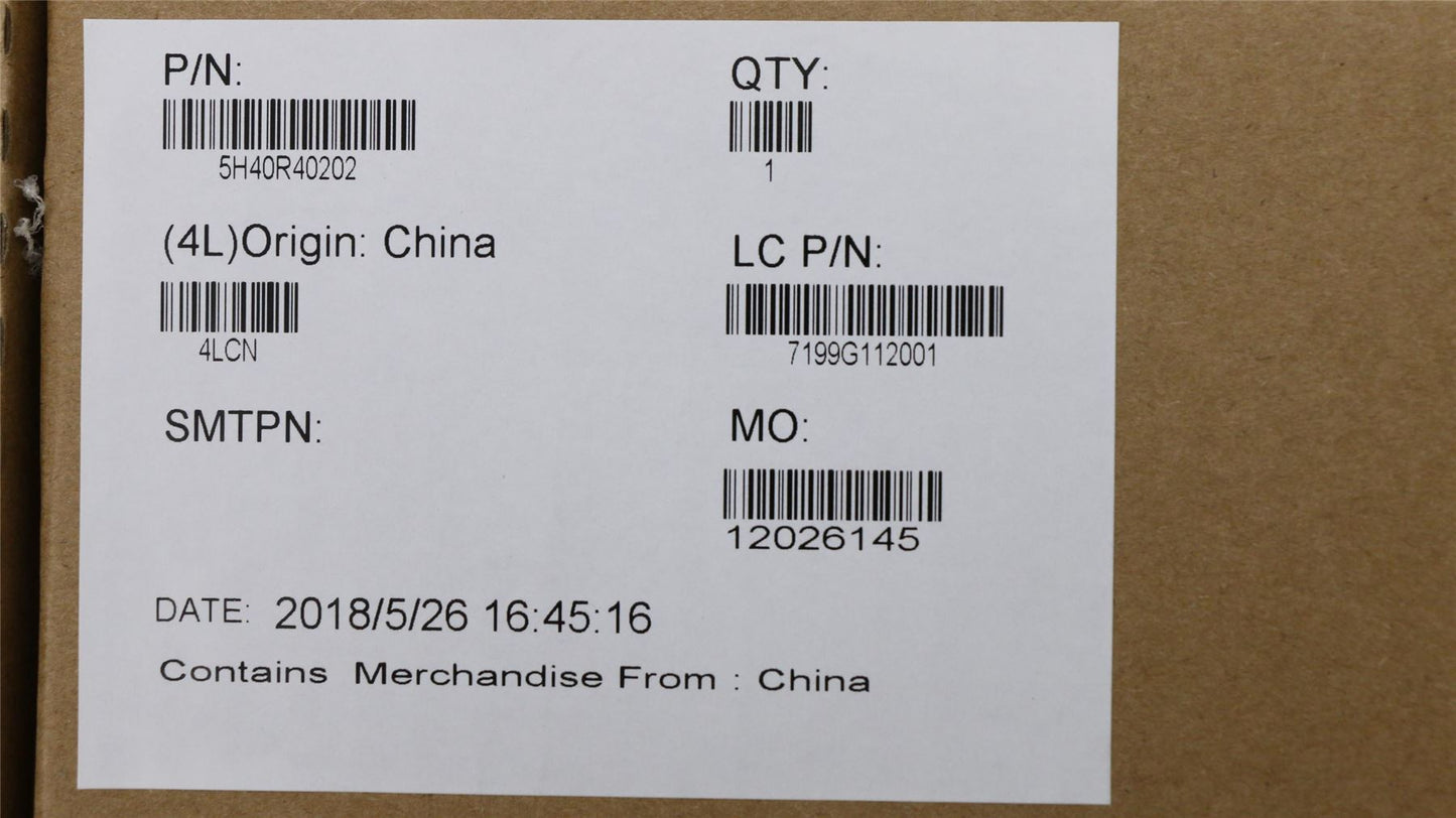 Lenovo 5H40R40202 Heatsink L 81FV DIS 60HZ 1050