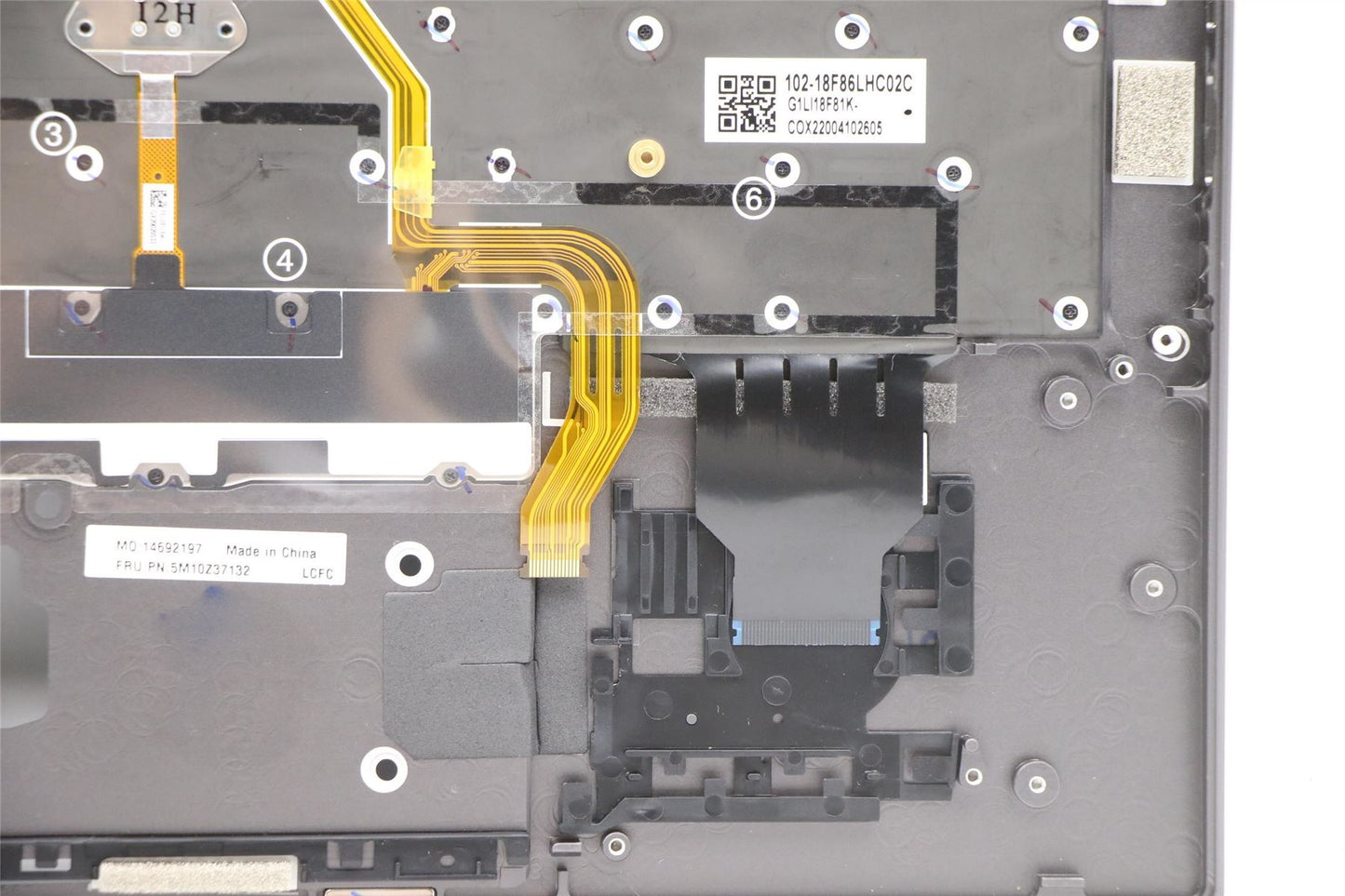 Lenovo ThinkPad X1 5th Gen Keyboard Palmrest Top Cover Turkish 5M10Z37132