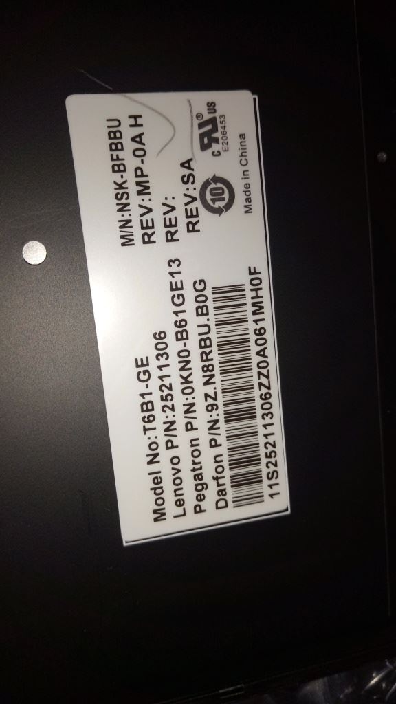 Lenovo DFT6B1GE103KeyBlkKeySlvFrameBL KBD Keyboard 25211306
