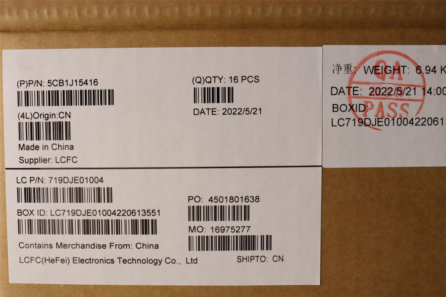 Lenovo ThinkPad P16s 1 T16 1 Boîtier de couvercle supérieur de repose-mains noir 5CB1J15416