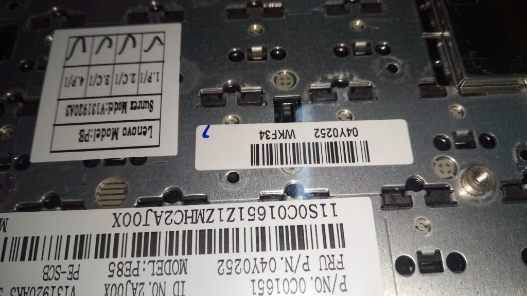 Lenovo FRU PE-KBD SCB CHY Keyboard 04Y0215