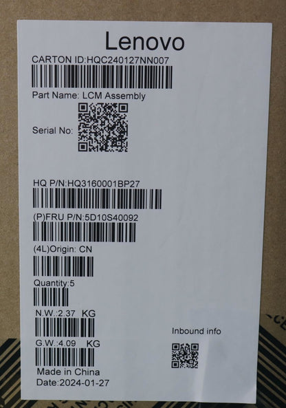 Lenovo HUD H 83E3 TOUCH 14 WQXGA LG 5D10S40092