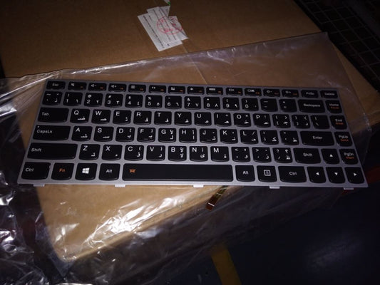 Lenovo ARA-T5G1B-CCY-BlackeySilverFrame-BLKBD Arabic Keyboard 25215602