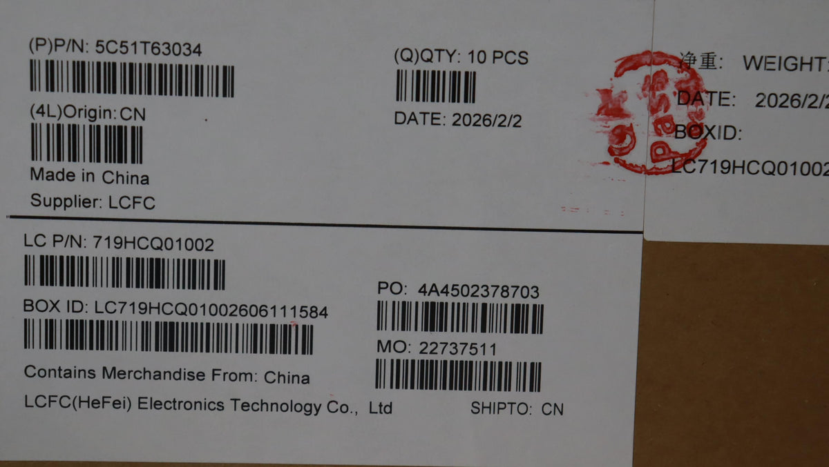 Lenovo CARDPOP FRU IO/B NSH761 NE063 FP VP I/O Board 5C51T63034