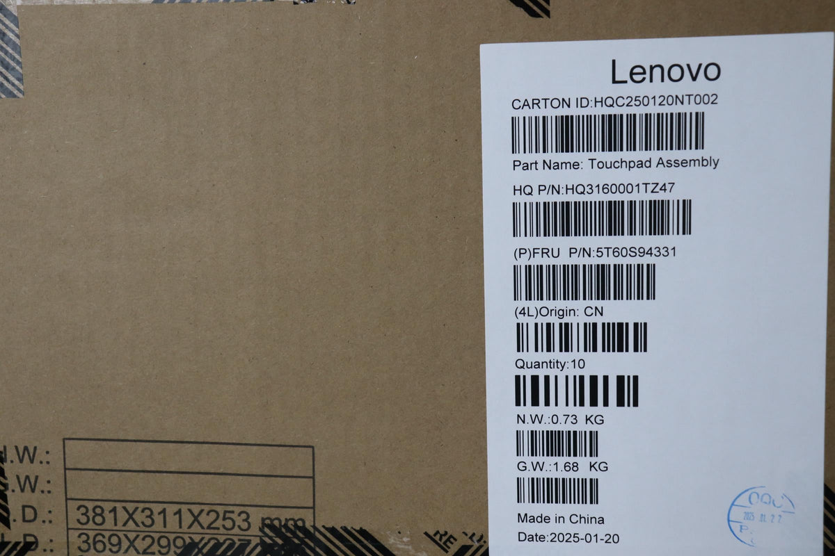 Lenovo H 83JQ SSH Touchpad Board 5T60S94331