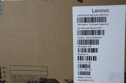 Lenovo H 83JQ SSH Touchpad Board 5T60S94331