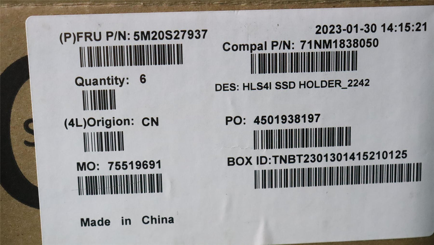 Lenovo 5M20S27937 MECHANICAL 2242 SSD holder C 82XF