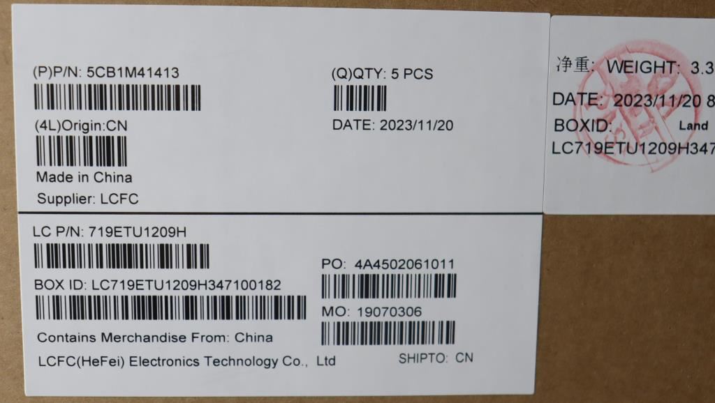Lenovo IdeaPad 3 15IAH8 Palmrest Cover Touchpad Keyboard Nordic 5CB1M41413