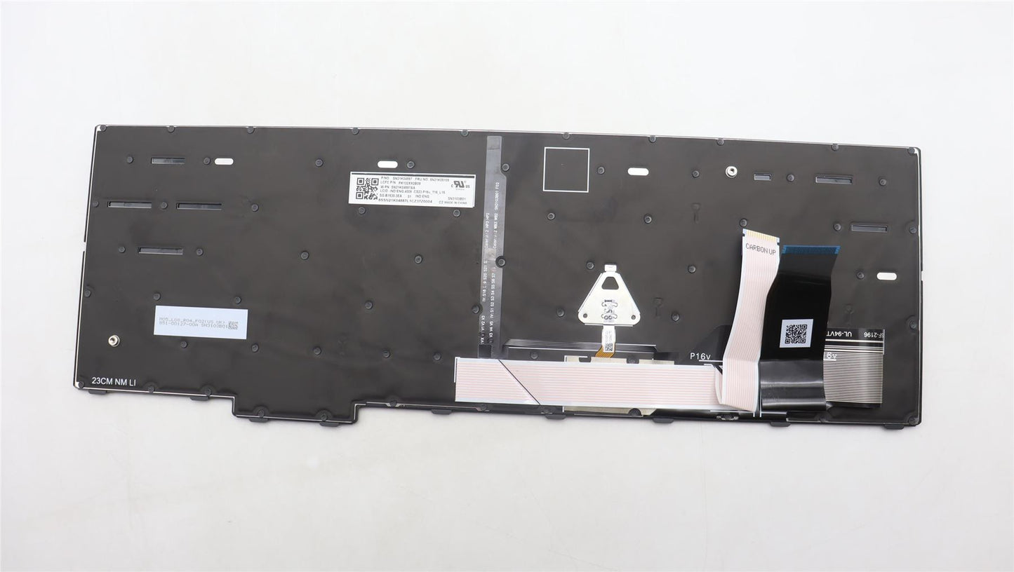 Lenovo ThinkPad P16v Gen 1 Keyboard Indian English Black Backlit 5N21K05109
