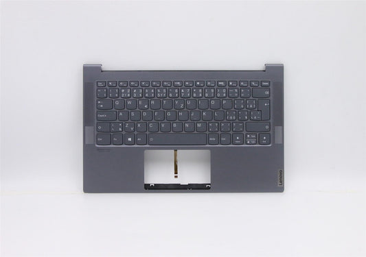 Lenovo Yoga 7-14IIL05 Keyboard Palmrest Top Cover Czech Grey 5CB0X55866