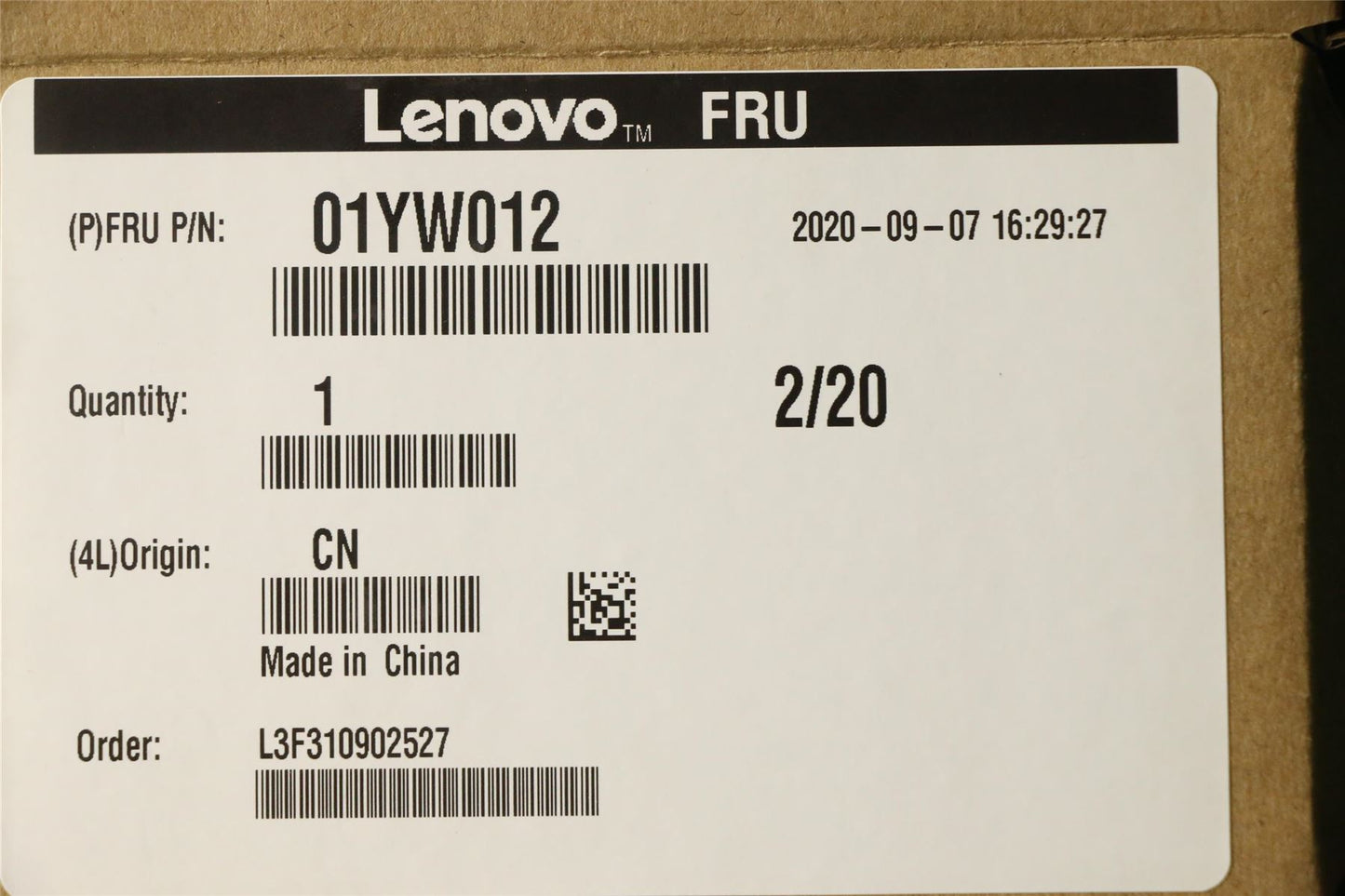 Lenovo ThinkStation P520c P720 P920 P520 Intel Virtual RAID On CPU VROC 01YW012