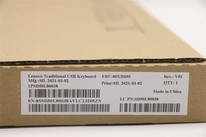 Lenovo ThinkCentre M70a 3 M70q 3 M70q 4 M70s 3 USB Wired Keyboard Thai 00XH695
