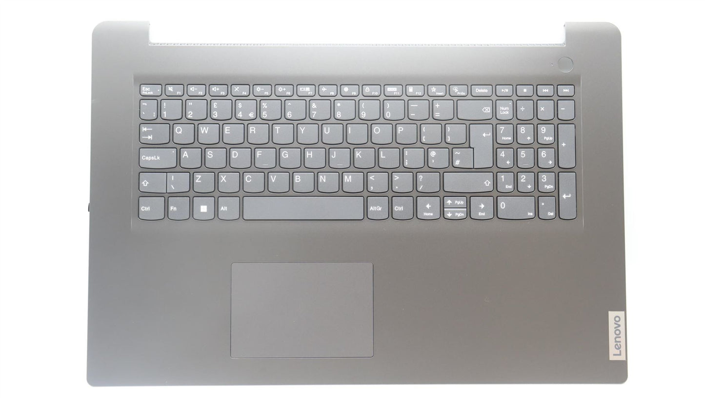Lenovo V17 G4 IRU Palmrest Cover Touchpad Keyboard UK Iron Gray 5CB1L79616