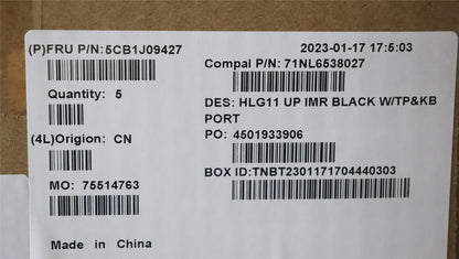 Lenovo Upper Case ASM_POR C 82SA BLA 5CB1J09427