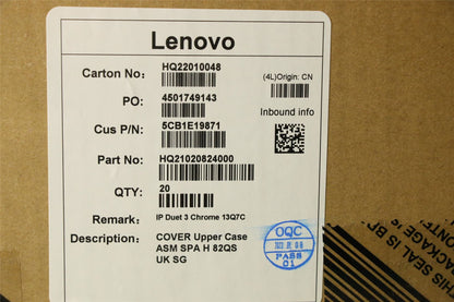 Lenovo Duet Duet 5 Chromebook 13Q7C6 Keyboard Palmrest Spanish Black 5CB1E19871