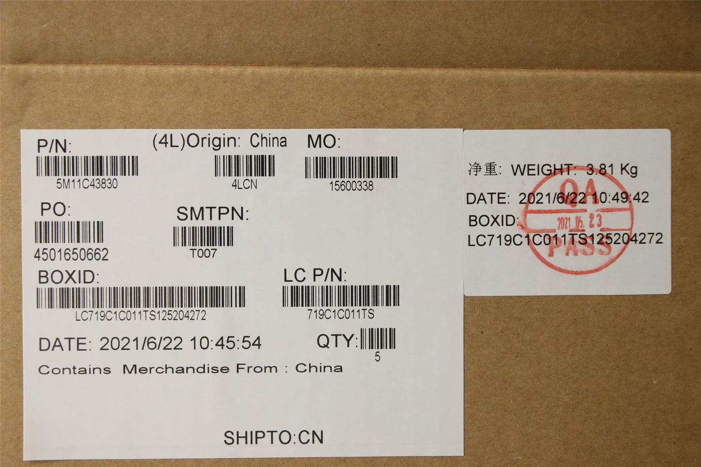 Lenovo MECH_ASM KB C TC BKLT(PMX)PT FP US BK 5M11C43830