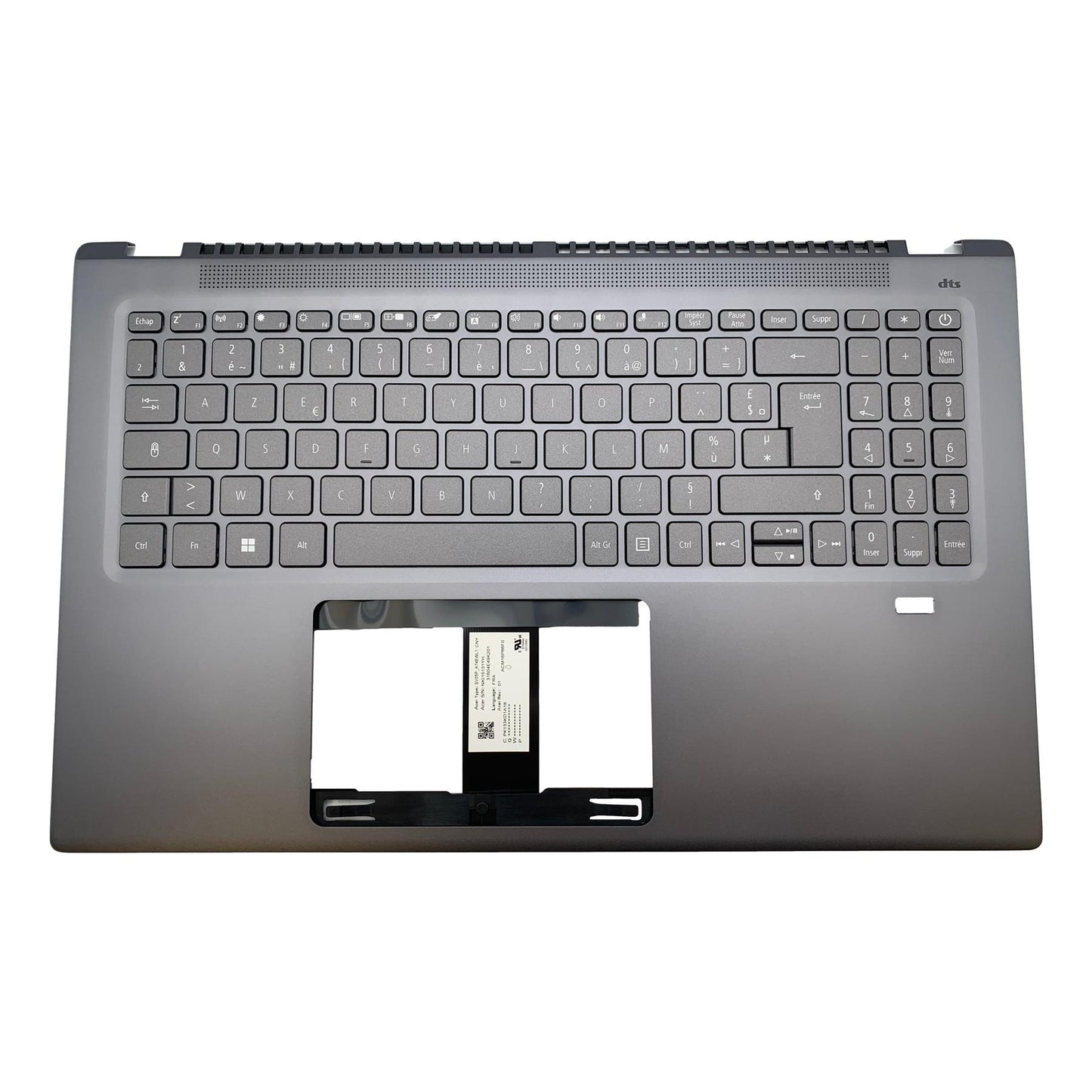 Acer Swift SF316-51 Palmrest Cover Keyboard French Grey Gray 6B.ABDN2.019