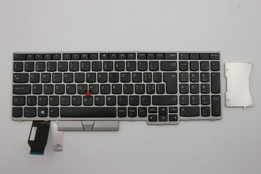 Lenovo ThinkPad E580 E590 Clavier Argent Suisse 01YN726