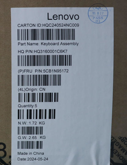 Lenovo UpperCaseASM POR H83DL NFP SG 5CB1N95172