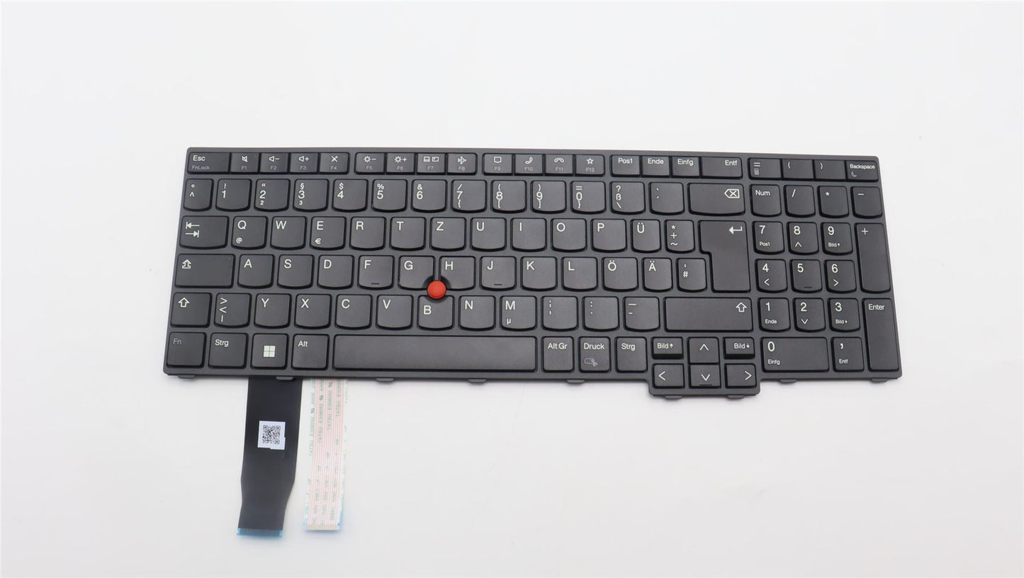 Lenovo ThinkPad L15 3 P16s 1 T16 1 Keyboard German Black 5N21D93734