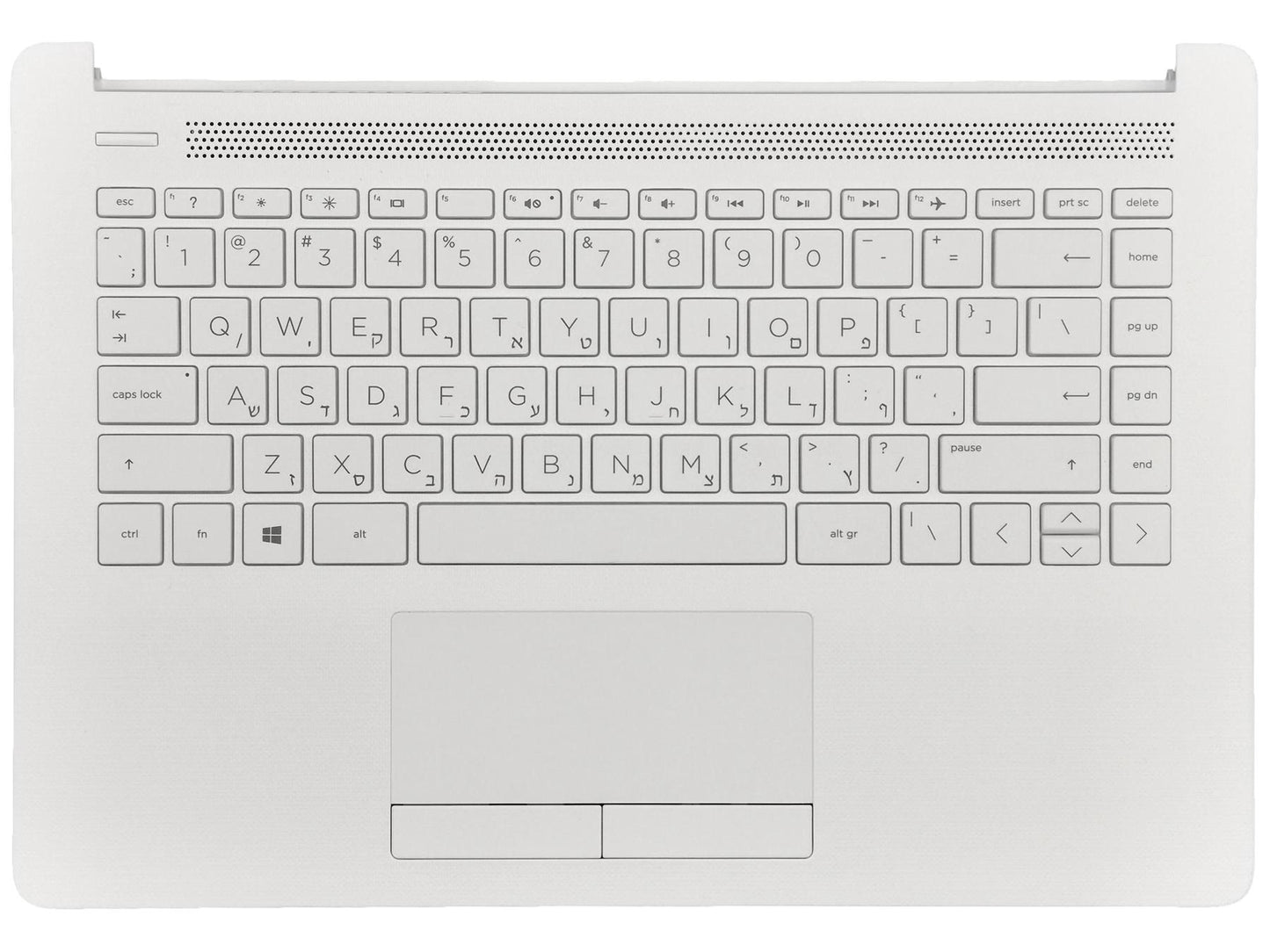 Genuine HP 14-CM 14-CK Palmrest Touchpad Cover Keyboard Hebrew White L23240-BB1