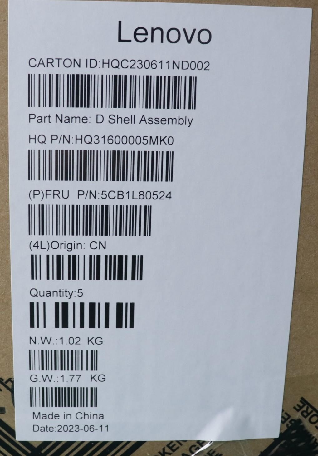 Lenovo Lower Case H82Y8TTNormal 5CB1L80524