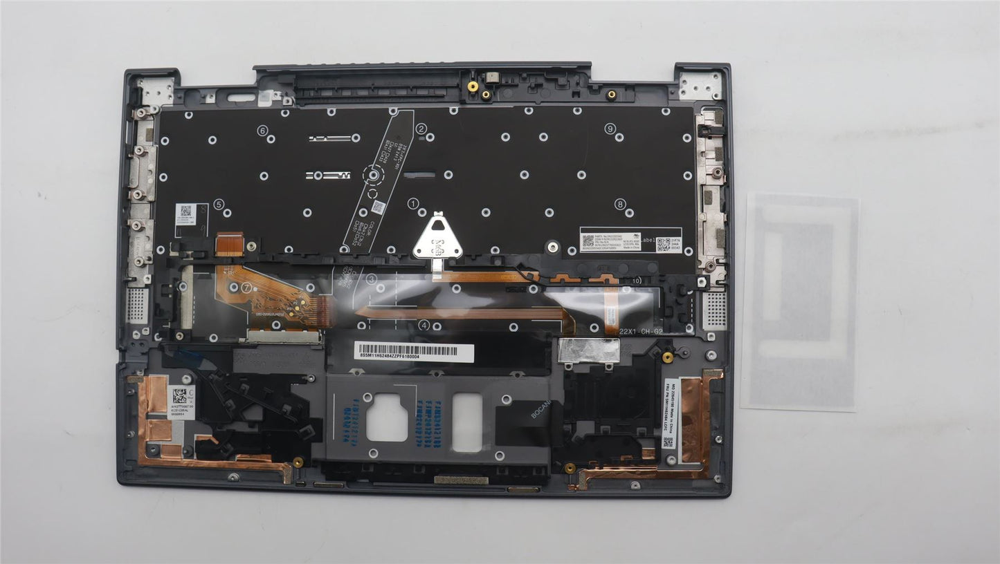 Lenovo ThinkPad X1 8th Gen Keyboard Palmrest Top Cover Latin Spanish 5M11H62484