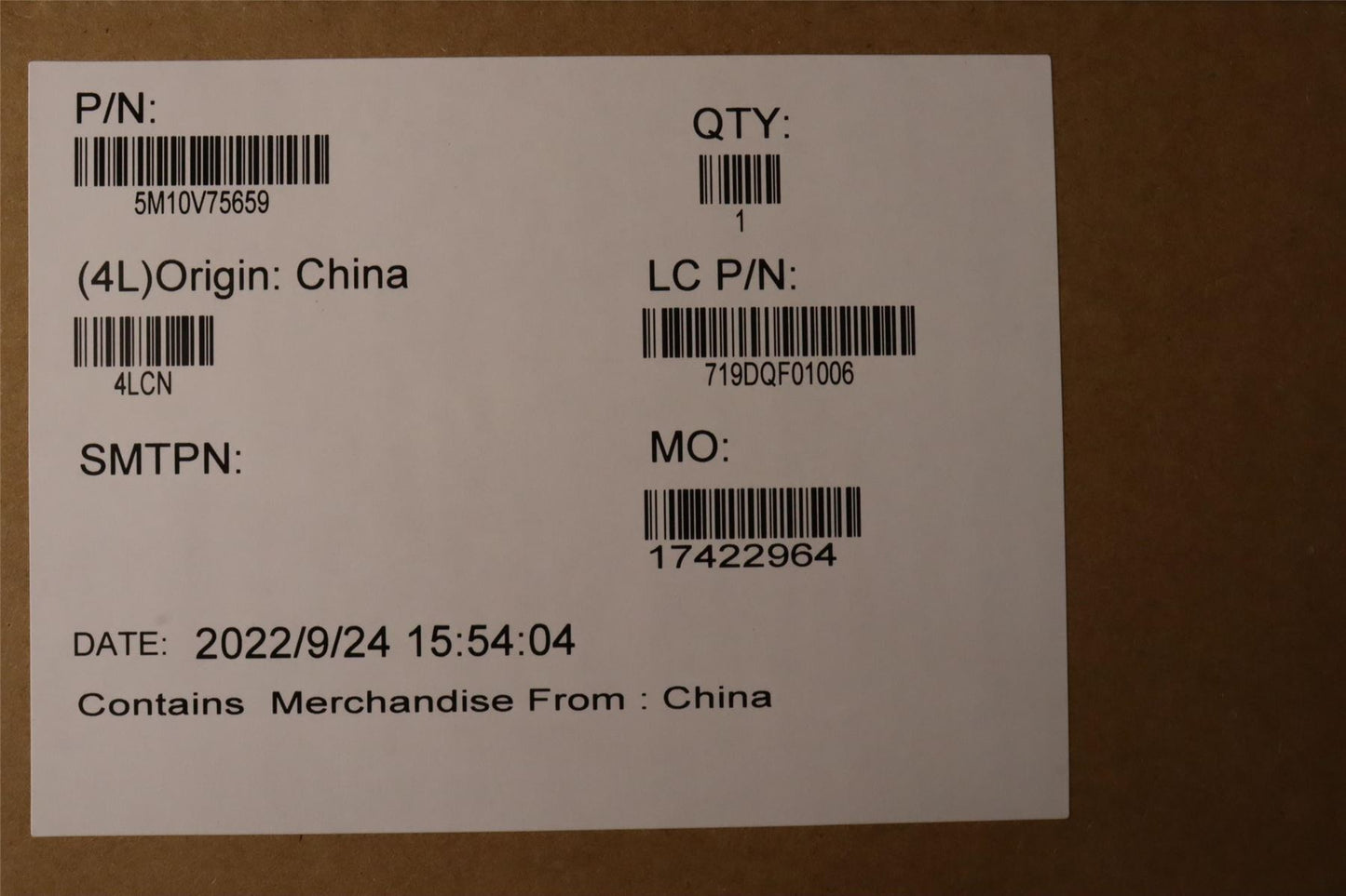 Lenovo MECH_ASM 16WUXGA,AG,HYB,AUO 5M10V75659