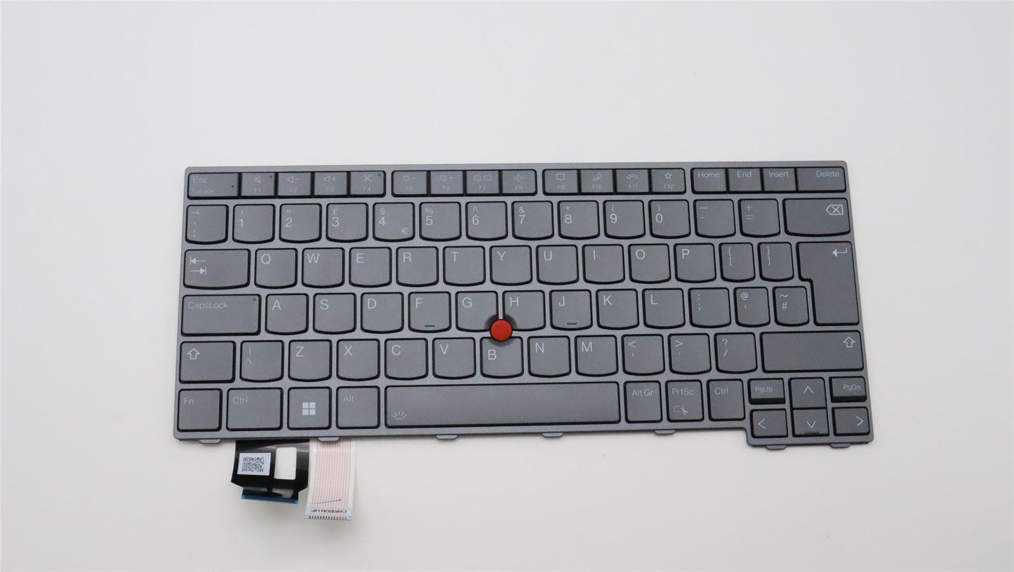 Lenovo ThinkPad T14 4 Keyboard UK Europe Grey Backlit 5N21D68369