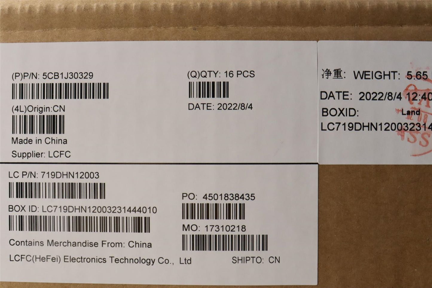 Lenovo LCD Cover L82TK_MLR DT YG 5CB1J30329