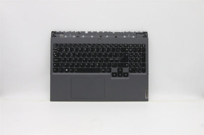 Lenovo 5 16ACH6H Palmrest Cover Touchpad Keyboard Nordic Slate Grey 5CB1C14965