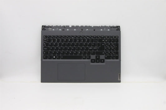 Lenovo 5 16ACH6H Palmrest Cover Touchpad Keyboard Nordic Slate Grey 5CB1C14965