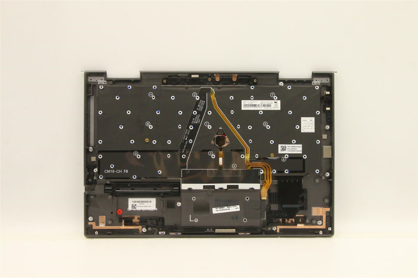 Lenovo Yoga X1 5th Keyboard Palmrest Top Cover French Grey Backlit 5M10Z37160
