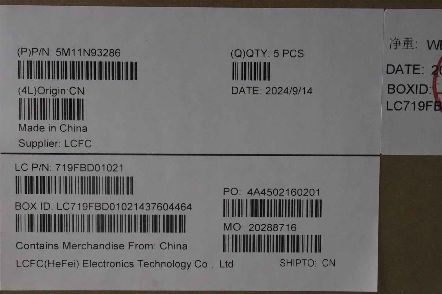 Lenovo MECH_ASM FRU KB HBW(TRI)US Bk 5M11N93287