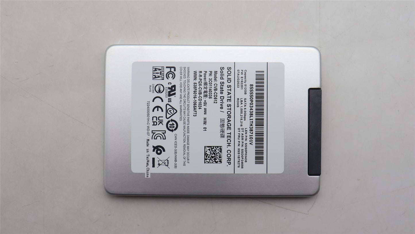 Lenovo SSD_ASM LIT CVB 512G 2.5 5SS1B79278